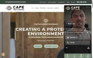 CAPE Pest Control of Mesa website