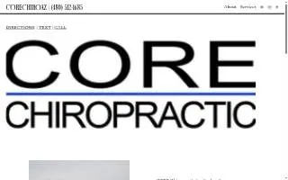 Core Chiropractic of Mesa website