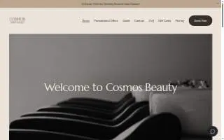 Cosmos Salon and Spa website