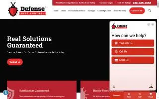Defense Pest Control of Mesa website