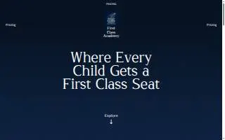 First Class Academy Preschool & Childcare website