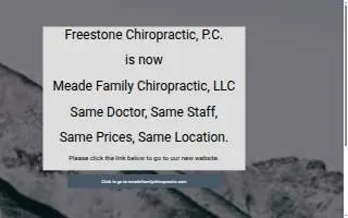 Freestone Chiropractic website