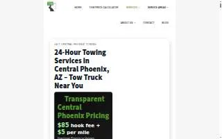 Freeway Towing & Storage of Mesa website