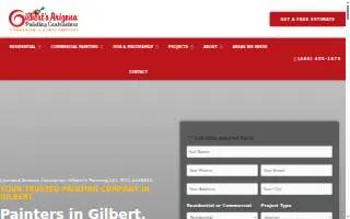 Gilbert's Painting LLC of Mesa website