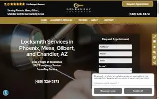 Golden Key Locksmith of Mesa website