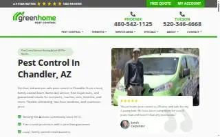 Green Home Pest Control of Mesa website
