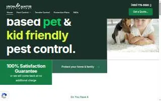 Iron Mantis Pest Control website