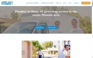 Jimmy Joe's Plumbing website