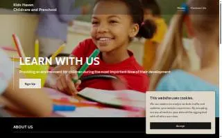 Kids Haven Childcare & Preschool Mesa website