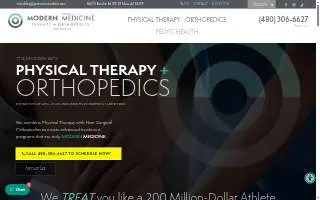 Modern Sports Medicine Physical Therapy and Orthopedics of East Mesa website
