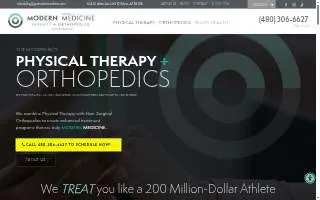 Modern Sports Medicine Physical Therapy and Orthopedics of Mesa website