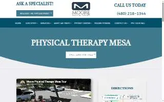 Moore Physical Therapy - Mesa website