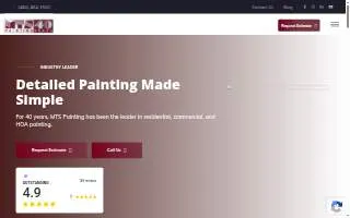 MTS Painting & Property Service, Inc. website