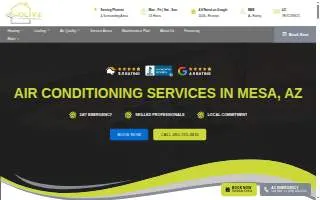 Olive Air and Heating website