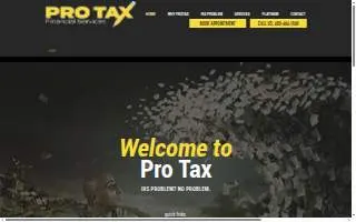 Pro Tax Financial Services website