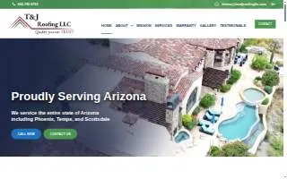 T&J Roofing LLC website