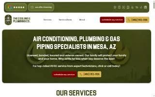 The Cooling & Plumbing Co website