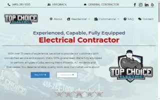 Top Choice Electric of Mesa website