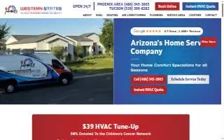 Western States Home Services website