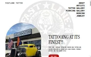 Fast Lane Tattoo - Oracle Rd of Oro Valley website
