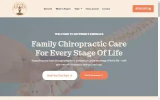 Motherly Embrace Chiropractic website