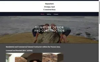 Signature Design and Construction website