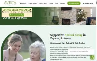 Avista Senior Living Payson website