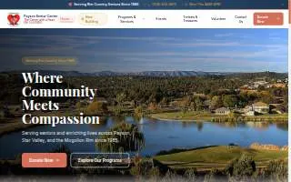 The Payson Senior Center website