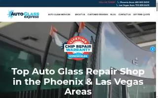 Auto Glass Express of Peoria website