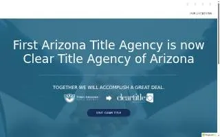 Clear Title Agency of Arizona website