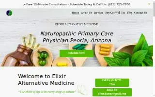 Elixir Alternative Medicine website