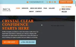MCA Autoglass website