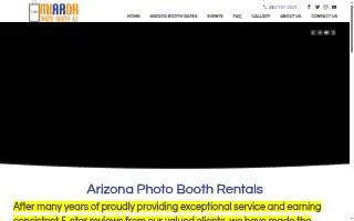 Mirror Photo Booth AZ of Peoria website