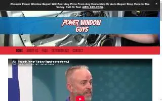 Phoenix Power Window Repair website