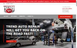 Trend Auto Repair website