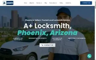 A+ Locksmith website
