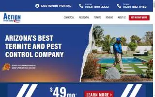 ACTION Termite & Pest Control of Phoenix website