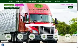 Alco Insurance Agency website