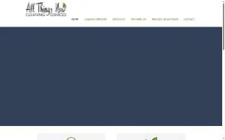 All Things New Cleaning Services website