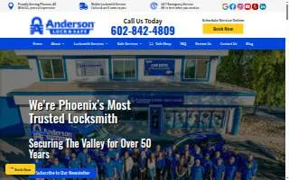 Anderson Lock & Safe - Phoenix Locksmith website