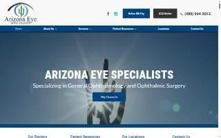 Arizona Eye Specialists website