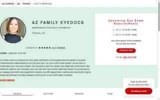 AZ Family EyeDocs website