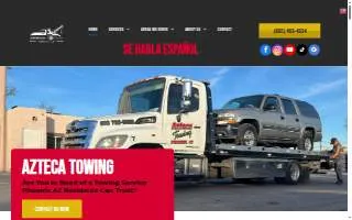 Azteca Towing website