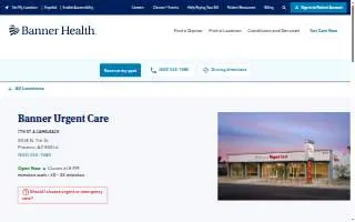 Banner Urgent Care | Phoenix, AZ | 7th St website