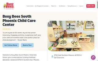 Busy Bees South Phoenix Child Care Center website