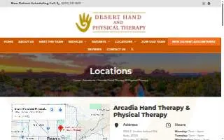 Desert Hand and Physical Therapy of Phoenix website