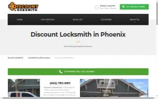 Discount Locksmith LLC of Phoenix website