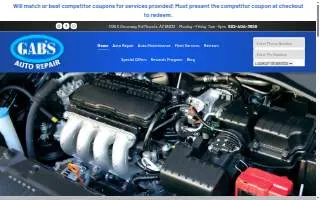 Gab's Auto Repair website