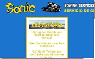 Gruas Sonic Towing Service LLC website