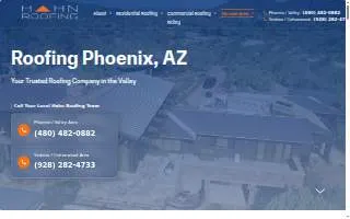 Hahn Roofing of Phoenix website